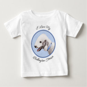Camiseta Pintura de Bedlington Terrier - Arte de Cachorro O