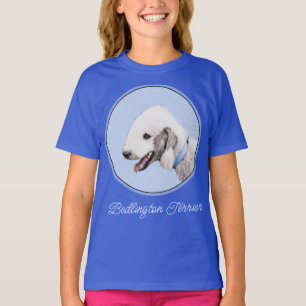 Camiseta Pintura de Bedlington Terrier - Arte de Cão Origin