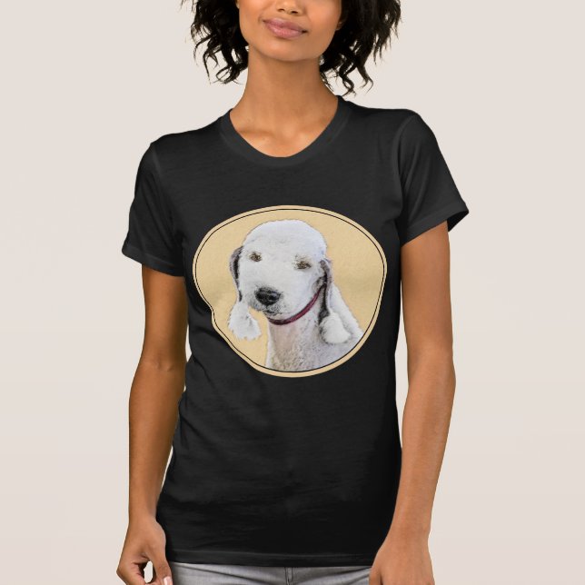 Camiseta Pintura de Bedlington Terrier - Arte Original de C (Frente)