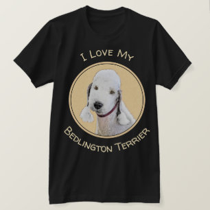 Camiseta Pintura de Bedlington Terrier - Arte original de c
