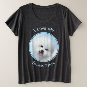 Camiseta Pintura de Bichon Frise - Arte de Cachorro Origina