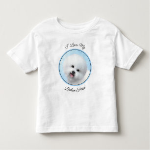 Camiseta Pintura de Bichon Frise - Arte de Cachorro Origina