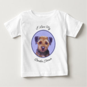 Camiseta Pintura de Borda Terrier - Arte de Cachorro Origin