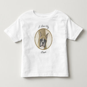 Camiseta Pintura de Boxer - Arte de Cachorro Original Bonit