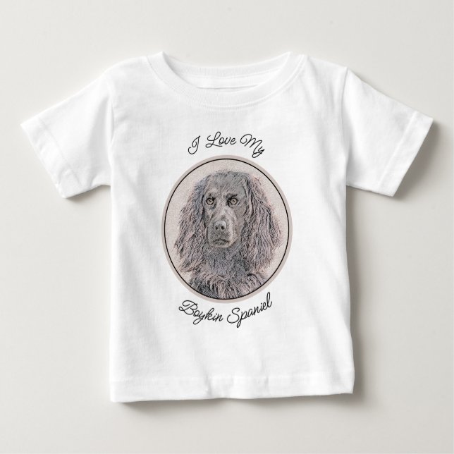 Camiseta Pintura de Boykin Spaniel - Arte de Cachorro Origi (Frente)