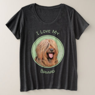 Camiseta Pintura de Briard - Arte de Cachorro Original Boni
