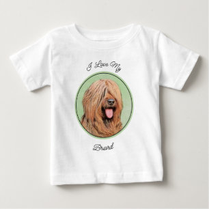 Camiseta Pintura de Briard - Arte Original de Cachorro Fofa