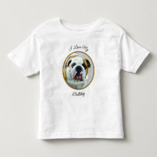 Camiseta Pintura de Buldogue - Arte de Cachorro Original Bo