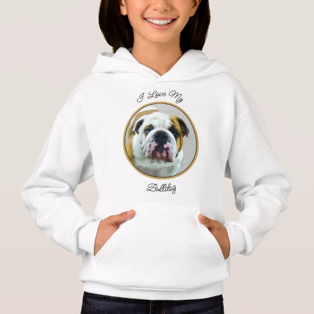 Camiseta Pintura de Buldogue - Arte de Cachorro Original Bo (Frente)