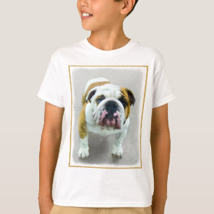 Camiseta Pintura de Buldogue - Arte de Cachorro Original Bo
