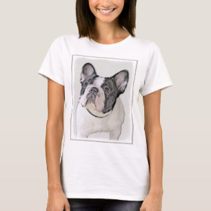 Camiseta Pintura de Bulldog Francês (Brindle Pied) - Arte C