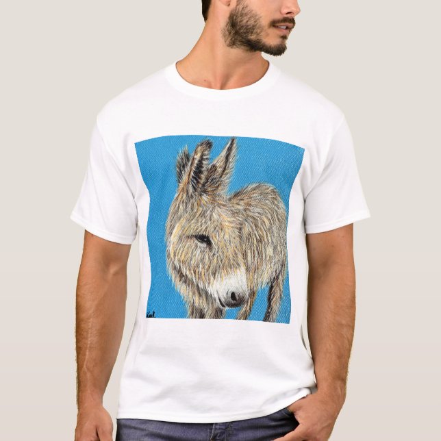 Camiseta Pintura de Burro Amigável (Frente)