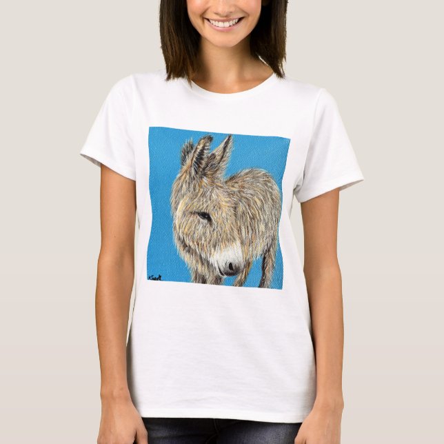 Camiseta Pintura de Burro Amigável (Frente)