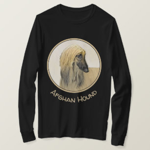 Camiseta Pintura de Cachorro Afegão - Arte de Cachorro Orig