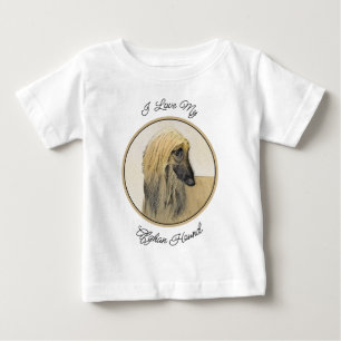 Camiseta Pintura de Cachorro Afegão - Arte de Cachorro Orig