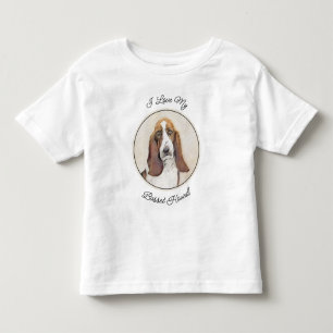 Camiseta Pintura de Cachorro Basset - Arte de Cachorro Orig