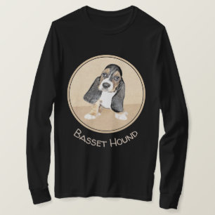 Camiseta Pintura De Cachorro De Basset - Arte De Cão Origi