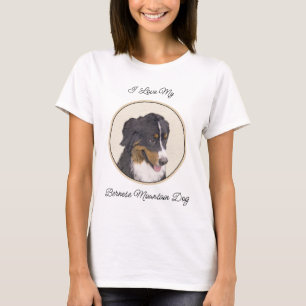 Camiseta Pintura de Cachorro de Montanha Bernese - Arte Ori