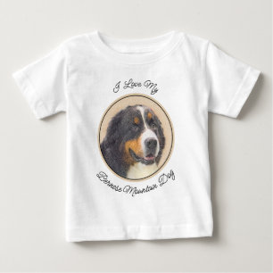 Camiseta Pintura de Cachorro de Montanha Bernese - Arte Ori