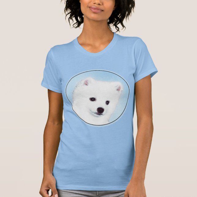 Camiseta Pintura de Cachorro Eskimo Americano - Arte Origin (Frente)