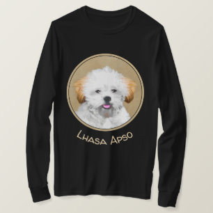 Camiseta Pintura De Cachorro Lhasa Apso - Arte De Cachorro