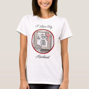 Camiseta Pintura de Cachorro na Janela de Inverno de Kehond