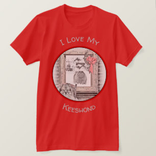 Camiseta Pintura de Cachorro na Janela de Inverno de Kehond