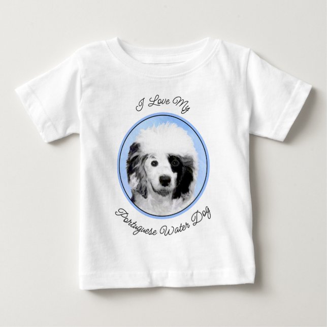Camiseta Pintura de Cachorro Português - Arte Original de C (Frente)