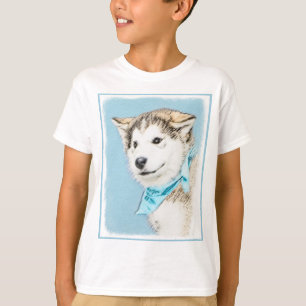 Camiseta Pintura De Cachorro Siberiana - Arte De Cachorro O