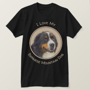 Camiseta Pintura De Cão Da Montanha Bernese - Arte Origina