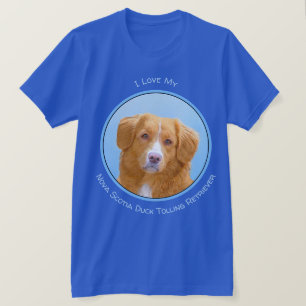 Camiseta Pintura de Cão de Retriever com Pedra Nova Escóc