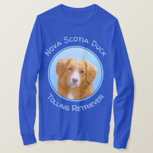Camiseta Pintura de Cão de Retriever com Pedra Nova Escóc