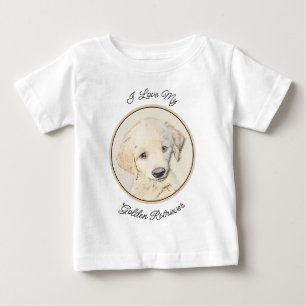 Camiseta Pintura De Cãozinho Para Retriever ouro - Arte De 