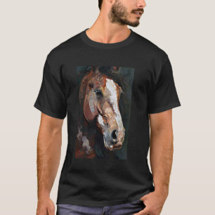 Camiseta Pintura de Cavalo Pintura a Óleo