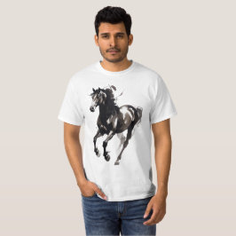 Camiseta Pintura de Cavalo Topo