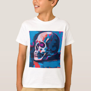 Camiseta Pintura de Caveira Cromática