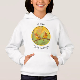 Camiseta Pintura De Cedar Waxwing - Arte De Cachorro Origin