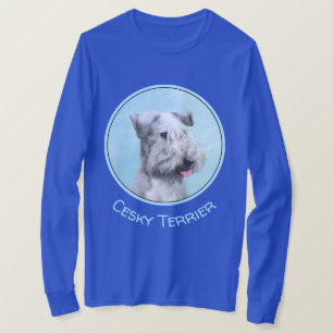 Camiseta Pintura de Cesky Terrier - Arte de Cachorro Origin