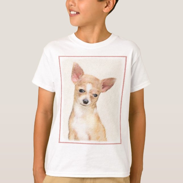 Camiseta Pintura de Chihuahua - Arte de Cachorro Original C (Frente)