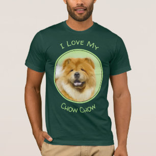 Camiseta Pintura De Chow Chow - Arte De Cão Original Bonit