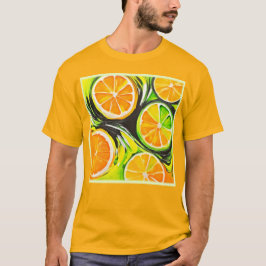 Camiseta Pintura de Citros Vibrante
