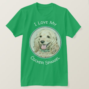 Camiseta Pintura de Cocker Spaniel Buff - Arte de Cão Orig