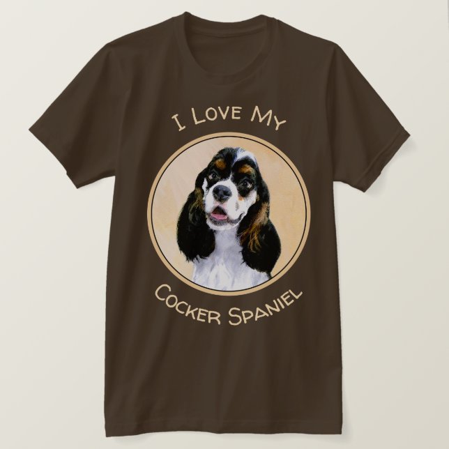 Camiseta Pintura De Cocker Spaniel (Participante) - Arte De (Frente do Design)