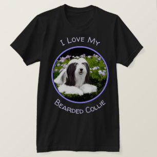 Camiseta Pintura de Collie com Mão - Arte de Cão Original