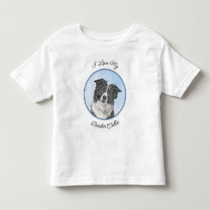 Camiseta Pintura de Collie de Borda - Arte de Cachorro Orig