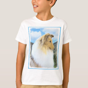 Camiseta Pintura de Collie em Montanhas (Rough) - Arte Cani