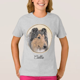 Camiseta Pintura de Collie (Rough) - Arte de Cachorro Origi