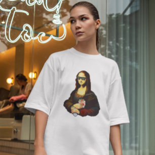 Camiseta Pintura de Comida Mona Lisa Kebab 