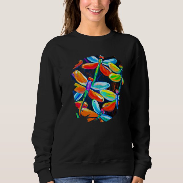 Camiseta Pintura de Cores de Libélula Libélulas Artista de  (Frente)