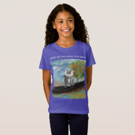 Camiseta Pintura de Coruja Sazonal em Maravilhas da Naturez
